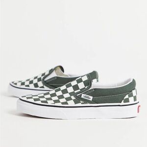 Green Checkered Vans